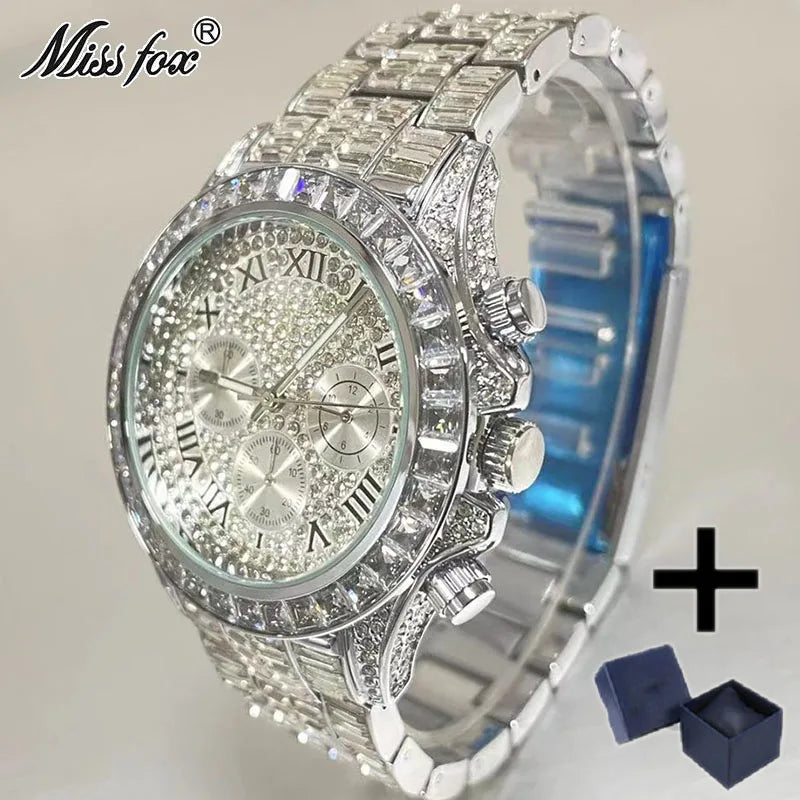 Miss Fox Luxury Multicolored Iced Watch For Men