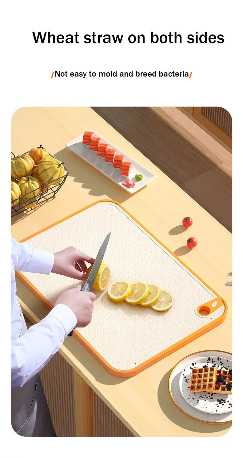 Wheat Straw Double-Sided Antibacterial Cutting Board