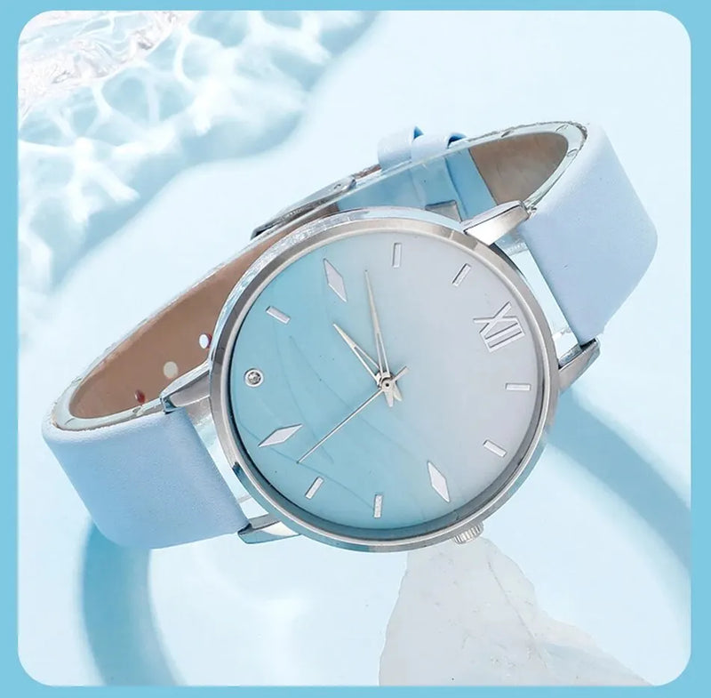 Bue 6pc Set Fashion Women Watch Set