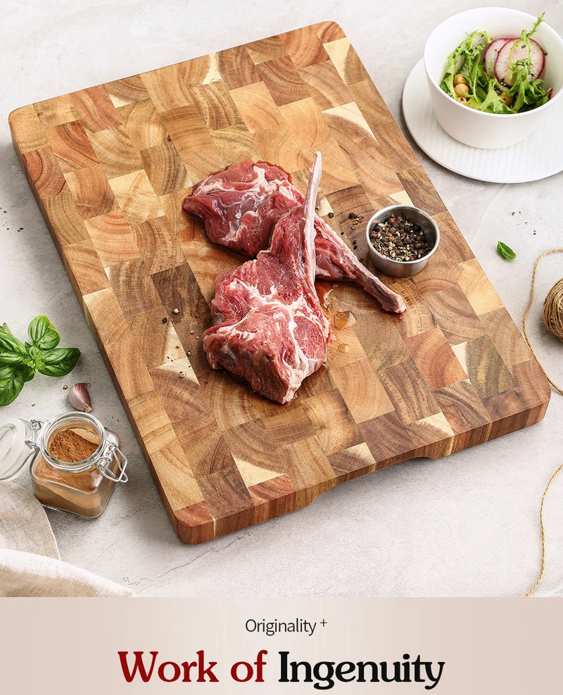 HEZHEN Premium Acacia Wood Splicing Chopping Board