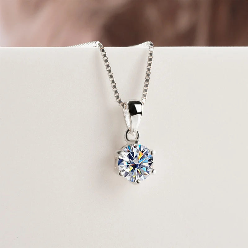 Certified Moissanite Pendant Necklace