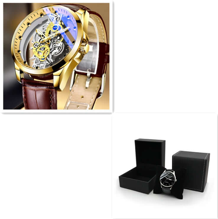 Men's Watch Skeleton Quartz Watch