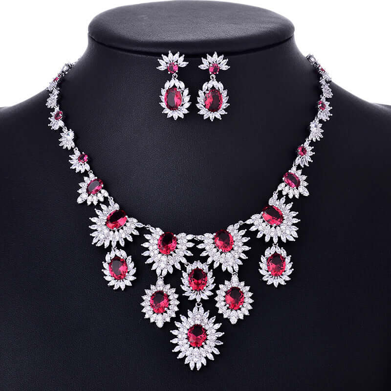 Colorful Zircon Bridal Set