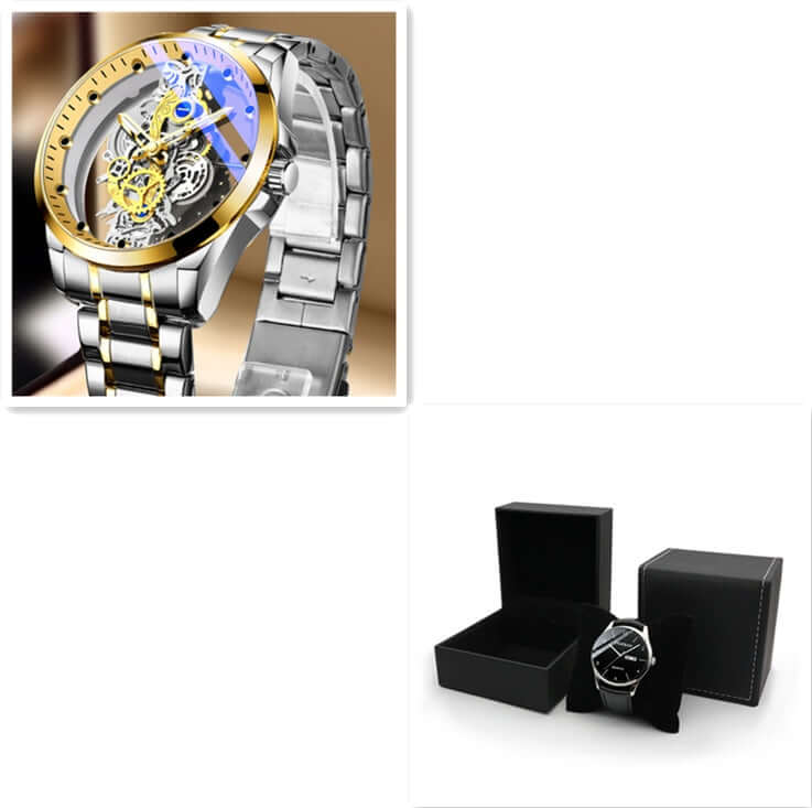 Men's Watch Skeleton Quartz Watch