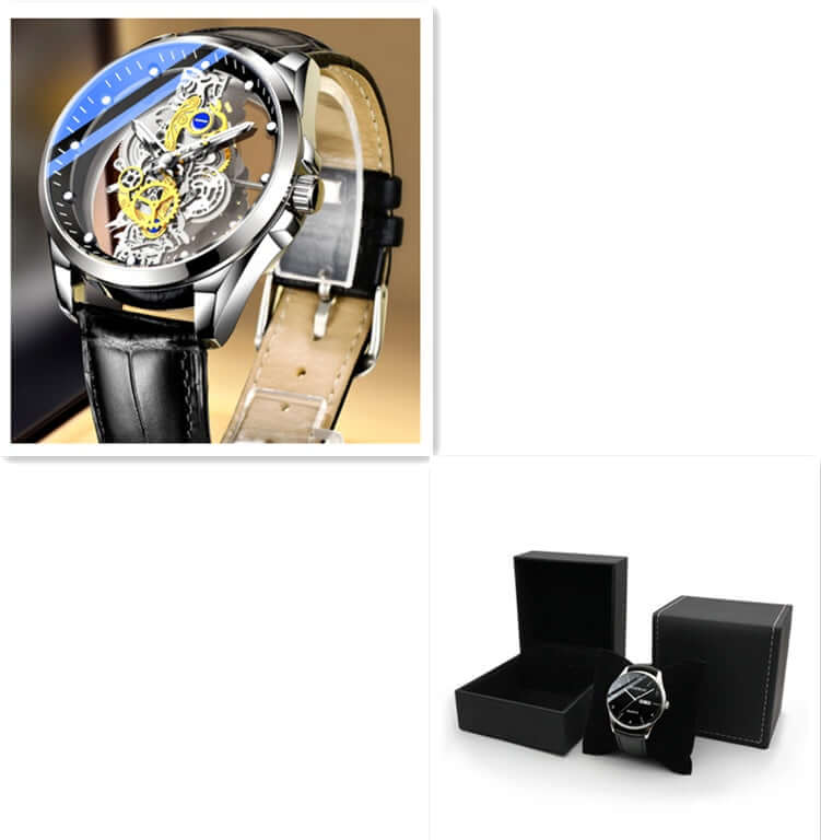 Men's Watch Skeleton Quartz Watch