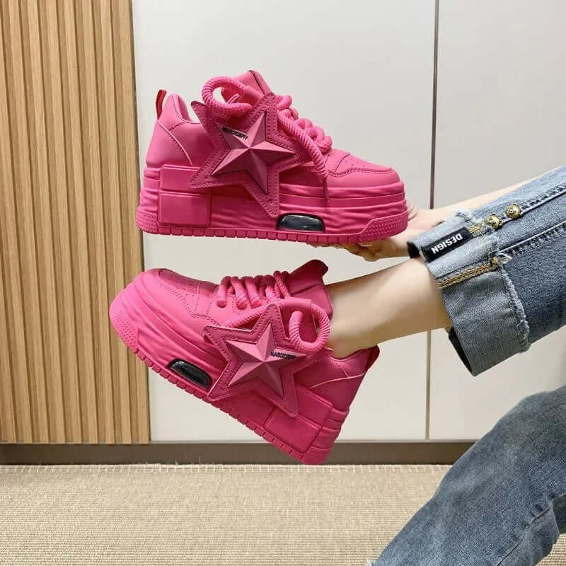 Women's Fashion Platform Star Sneakers