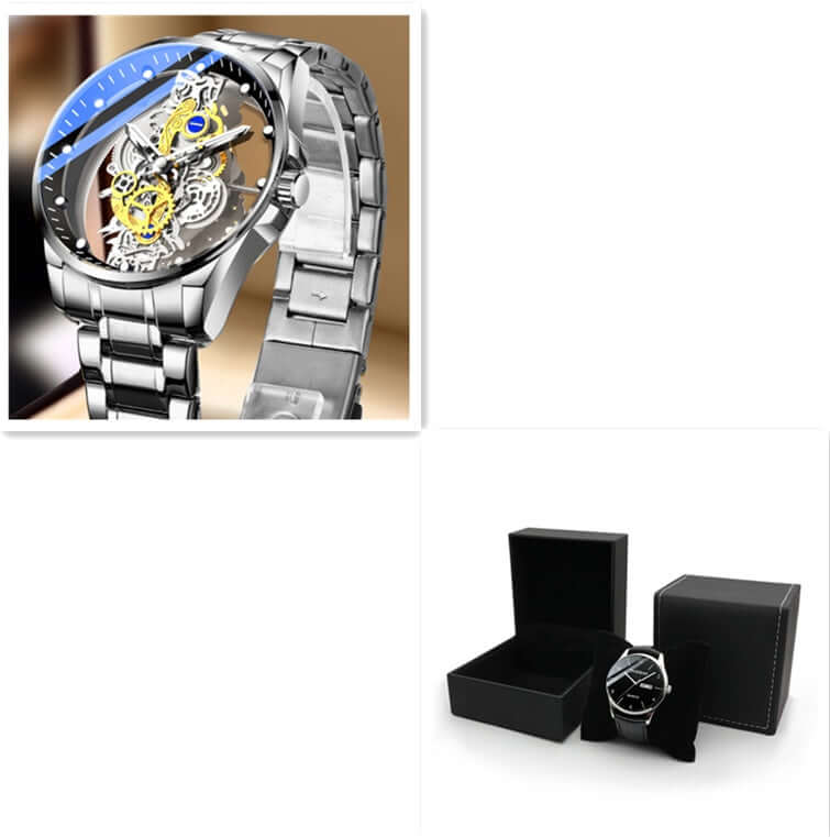 Men's Watch Skeleton Quartz Watch