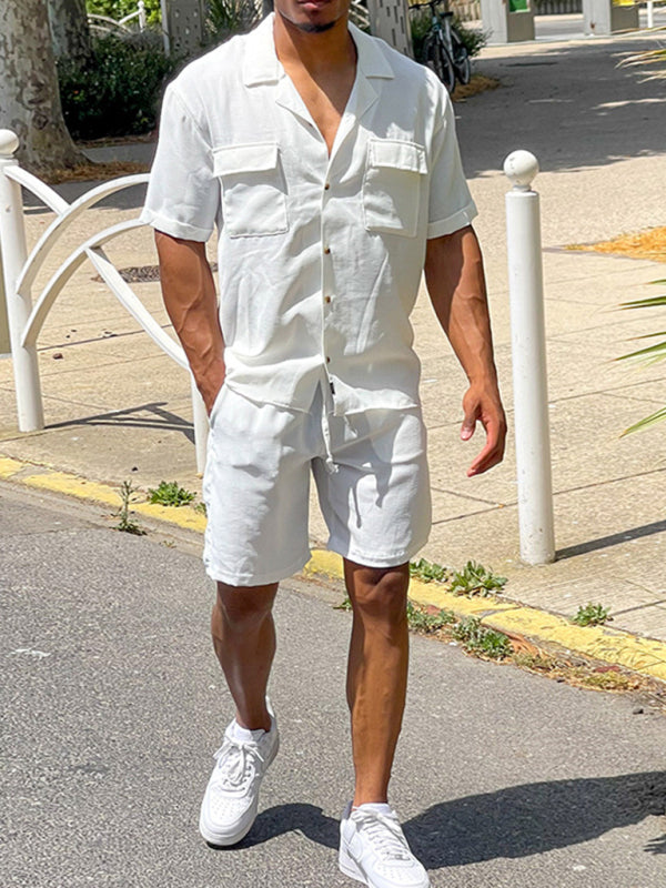 Casual men's two-piece short set