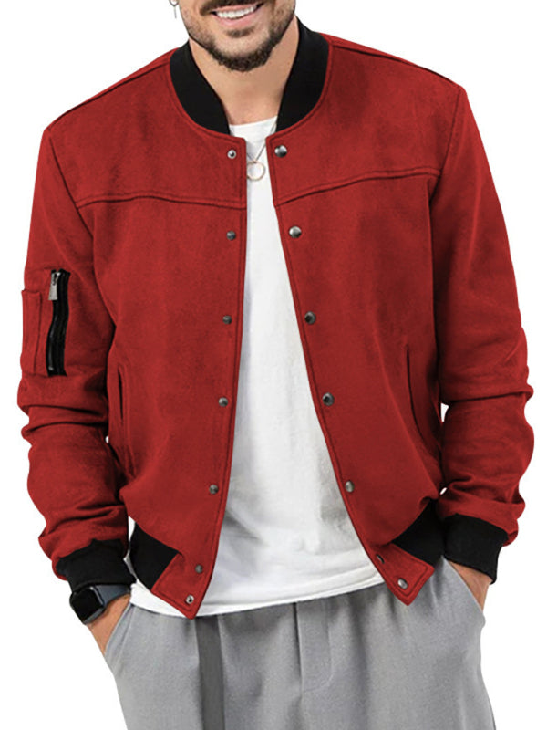 Men's new long sleeve casual cardigan jacket