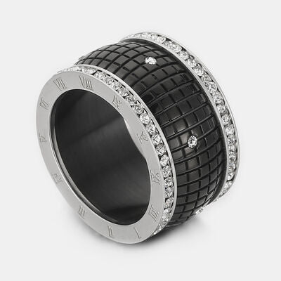 Rhinestone Stainless Steel Ring