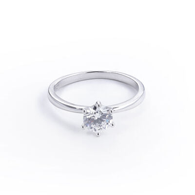 2 Piece Zircon 925 Sterling Silver Ring