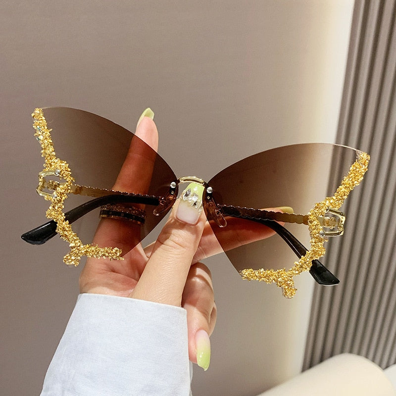 Bling Diamond Butterfly Women Sunglasses