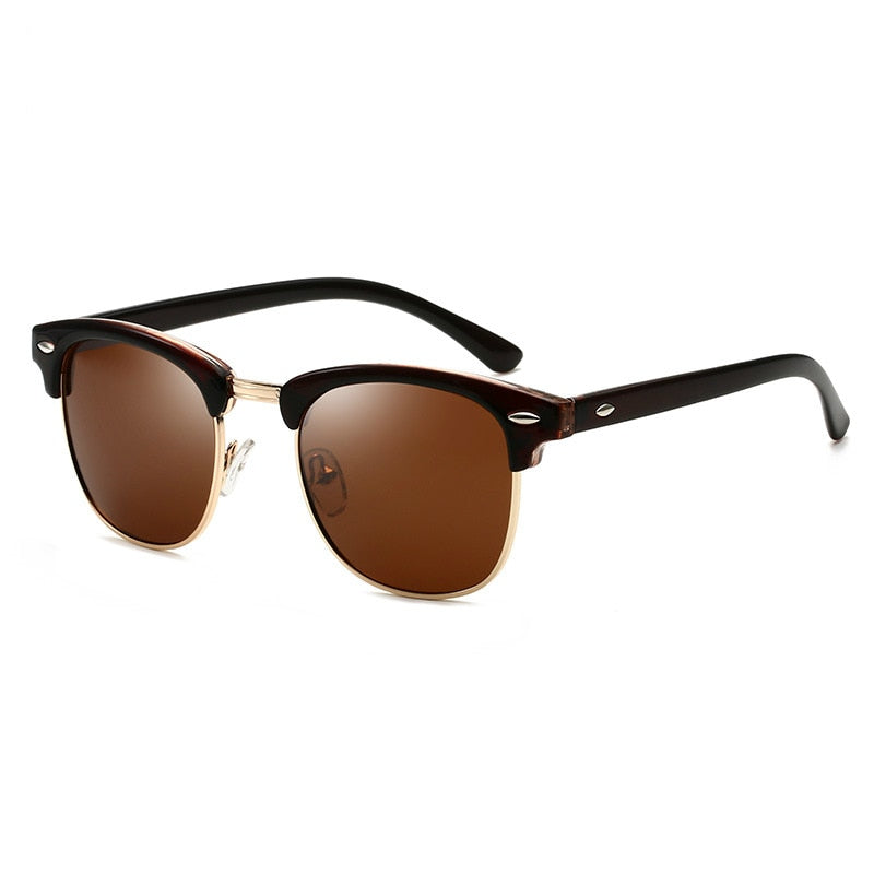 Polarized Sunglasses Men Women Semi Rimless