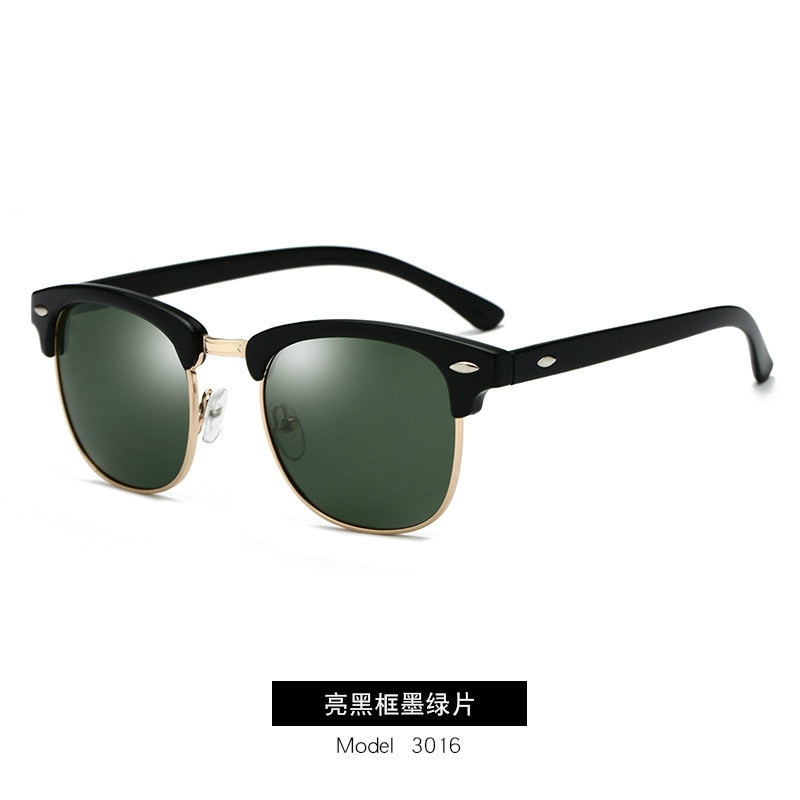 Polarized Sunglasses Men Women Semi Rimless