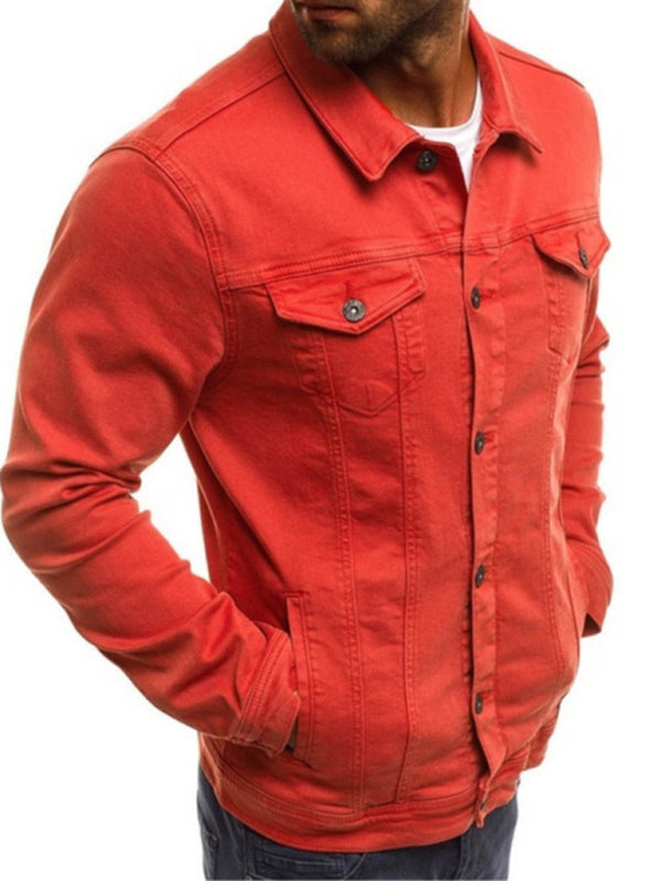 Trendy Fashion Casual Slim Multi Pocket Denim Jacket
