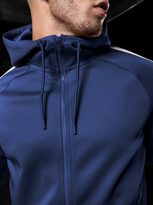 Men's casual hooded fitness suit