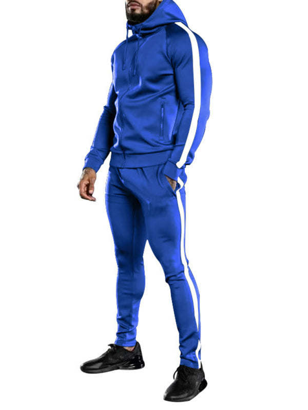 Men's casual hooded fitness suit