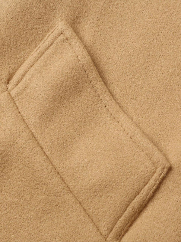 Women'S Slim-Fitting Belt Lapel Tweed Coat