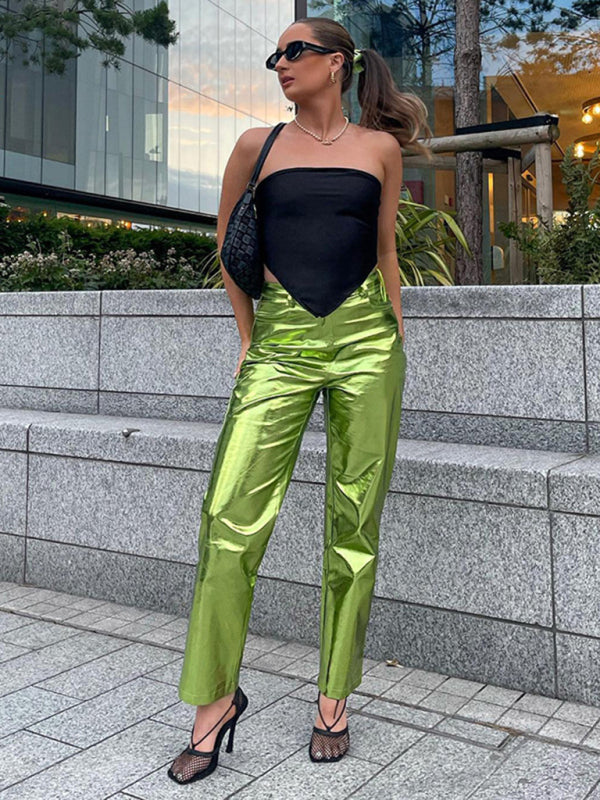 Women Candy Color Casual Pants